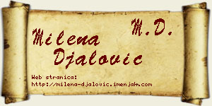 Milena Đalović vizit kartica